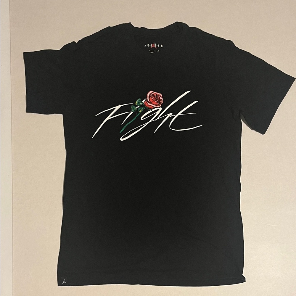 Nike Air Jordan Sorry For Your Loss Tour shirt with Rose Graphic